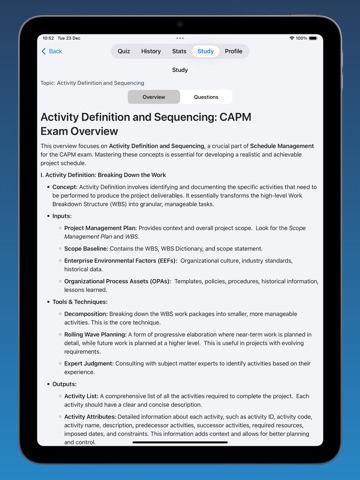 CAPM Exam Prep iPad screenshot