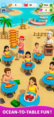 My Seaside Restaurant Idle Sim iPhone screenshot