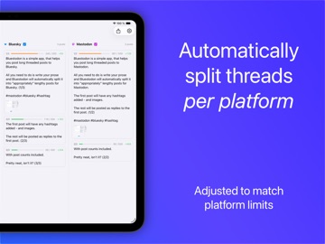 Bluestodon - Thread splitter iPad screenshot