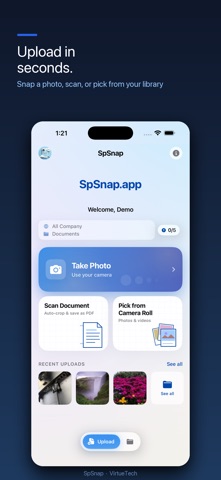 SpSnap: Mobile File Uploader screenshot