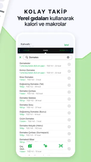 Fatsecret Kalori Sayacı iPhone Ekran Görüntüsü 3