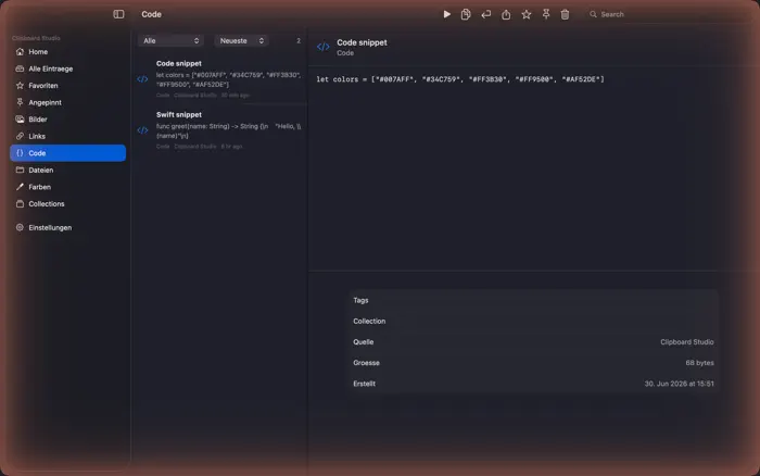 Clipboard Studio — Screenshot 3