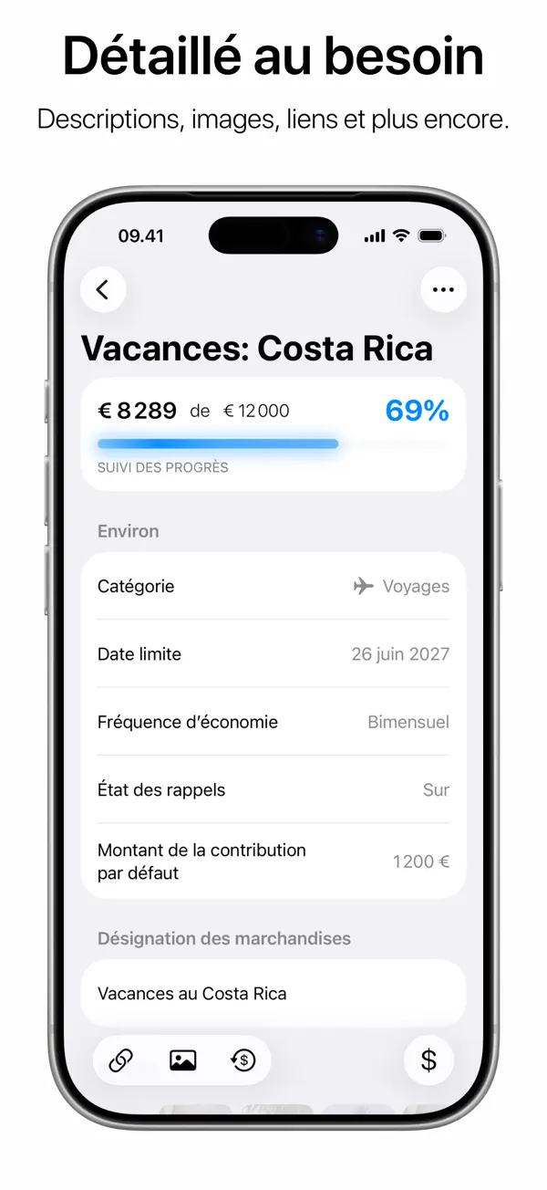 Screenshot #2 pour Savings - Objectifs d’épargne
