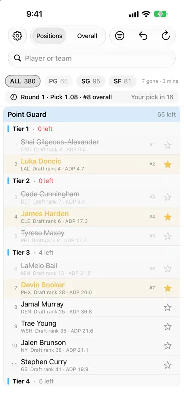 DraftMatrix: Fantasy Hoops screenshot 1 of 3
