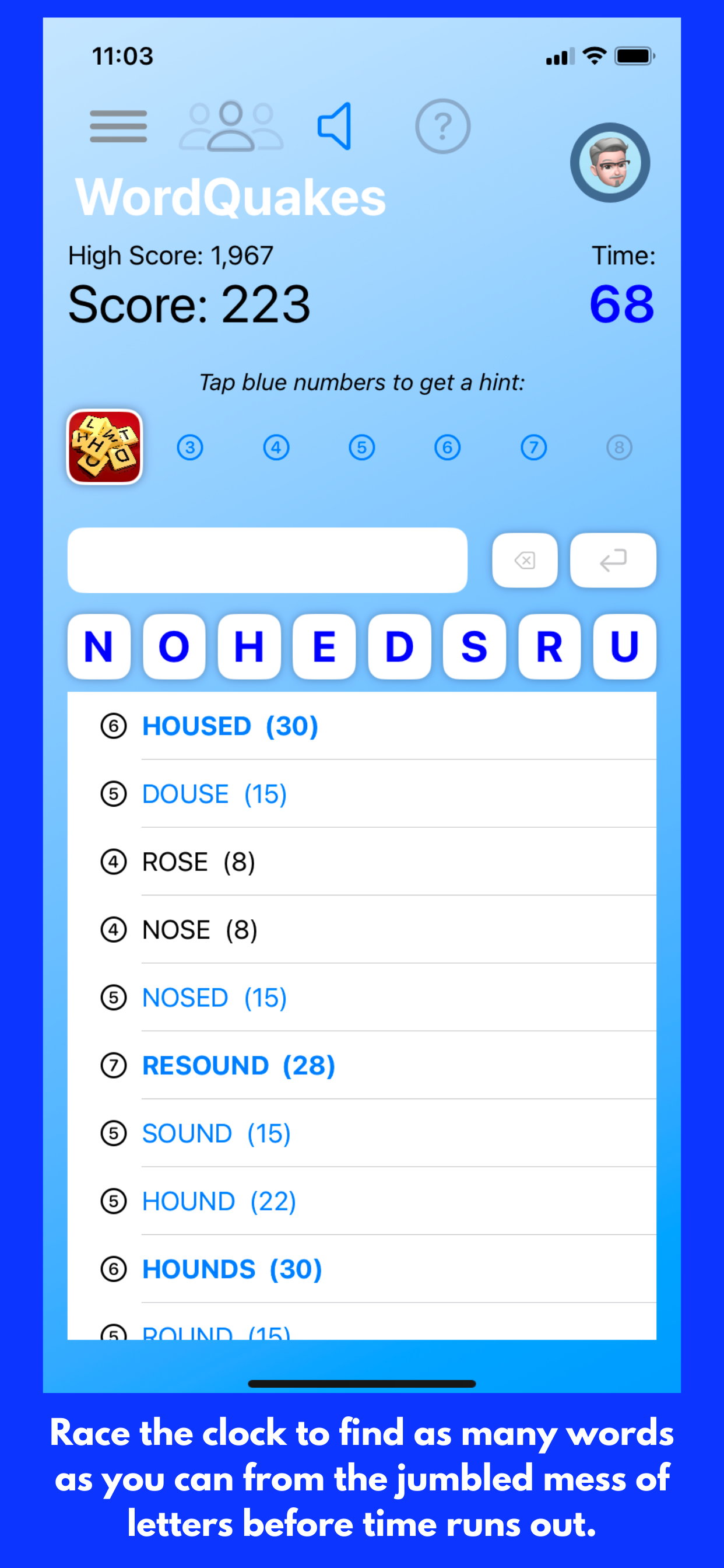 WordQuakes