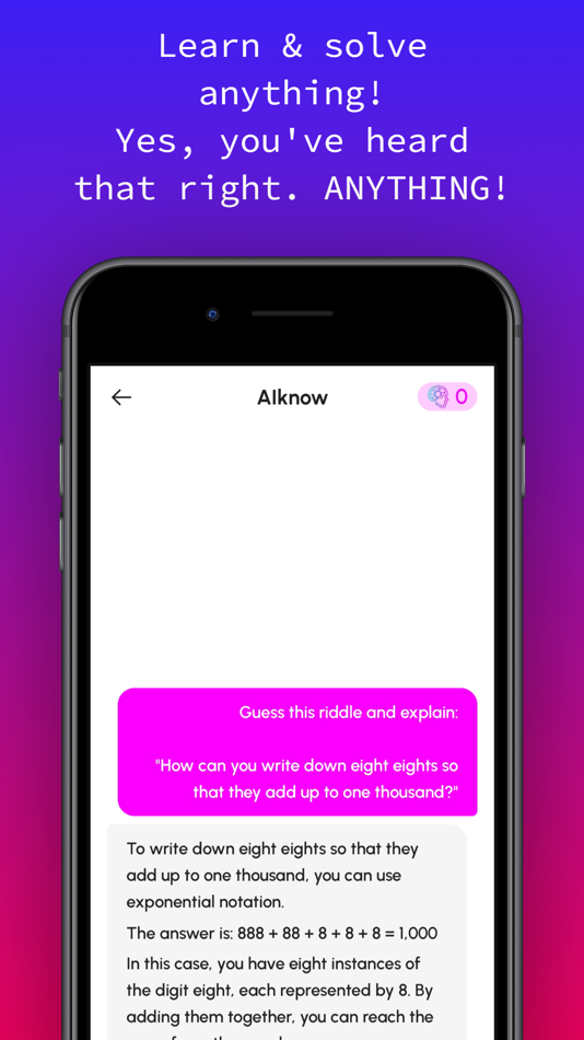 #3. AIknow - AI Chat with Chatbot (iOS) By: Loris Romanescu