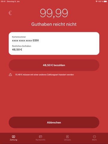 POS App iPad screenshot