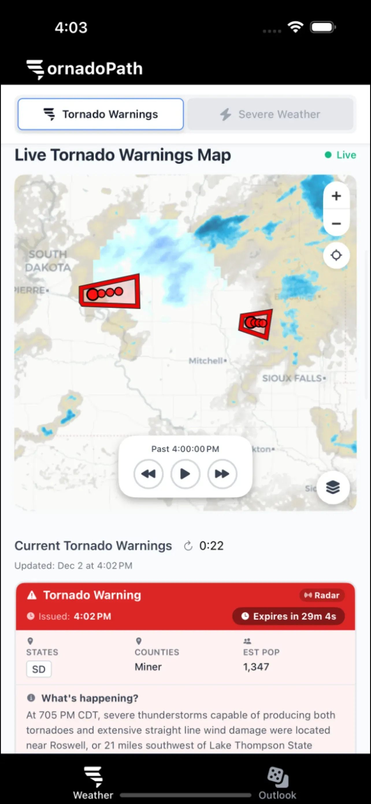 Tornado Tracker by TornadoPath