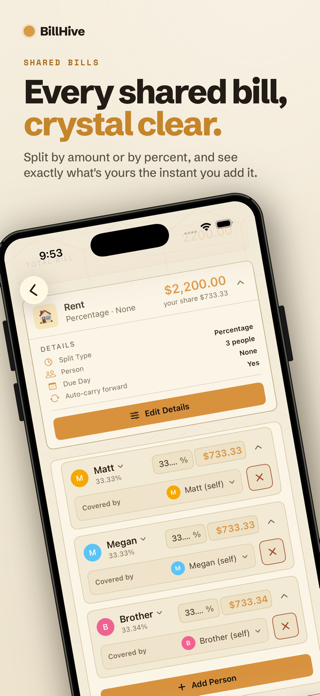 BillHive: Bill Splitting Screenshot 3 of 10