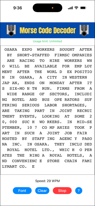CW Decoder Screenshot 2 of 4