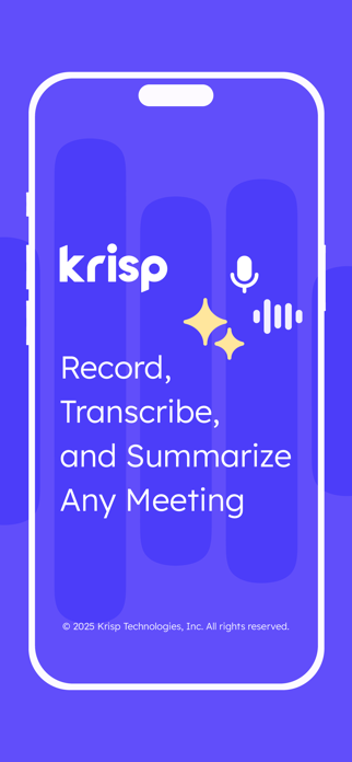 Krisp AI Meeting Note Taker for iPhone - Free App Download