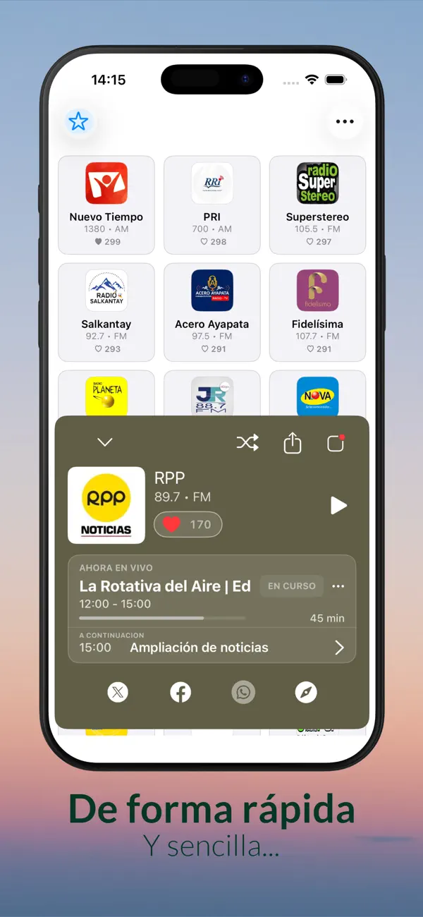 Screenshot #2 pour Radios Perú - AM y FM