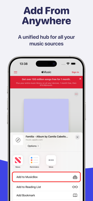 ‎MusicBox: Save Music for Later Screenshot