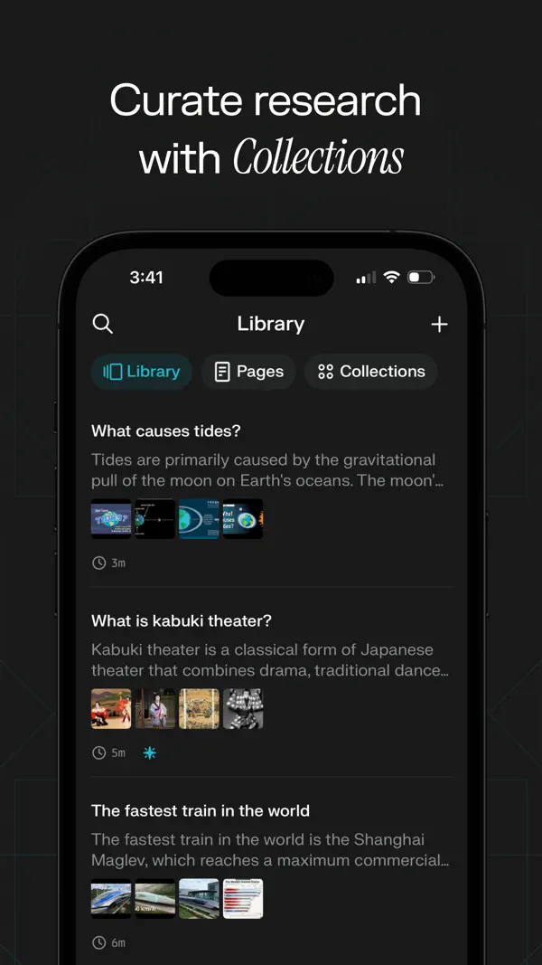 Perplexity: Ask Anything iPhone App Screenshot 5 – Produktivität
