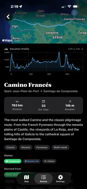 Camino Tracker screenshot 3