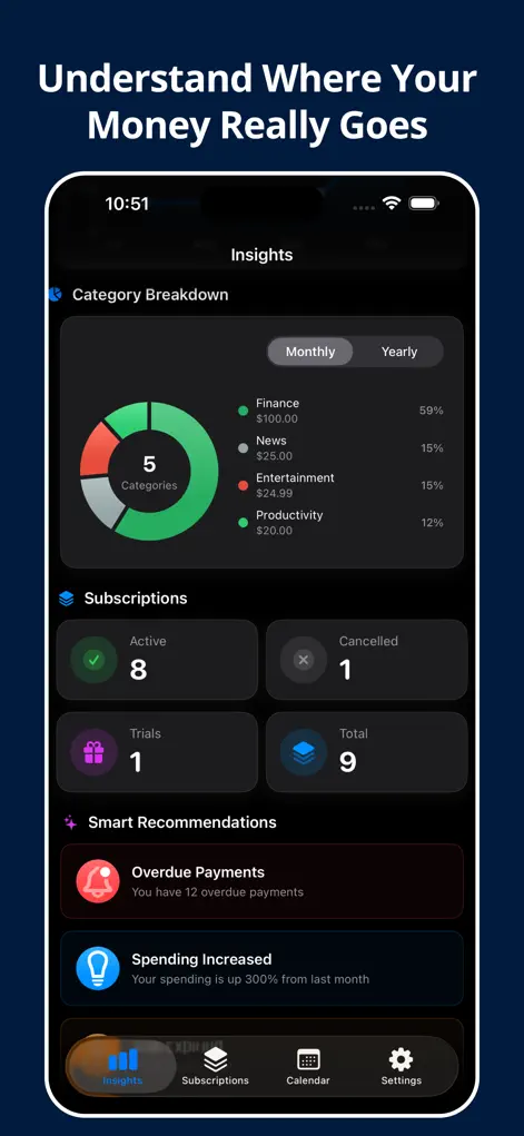 Subscription Manager: SubTrack - Finance App | MWM