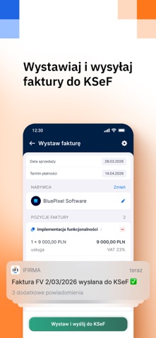 IFIRMA KSeF faktury księgowość screenshot
