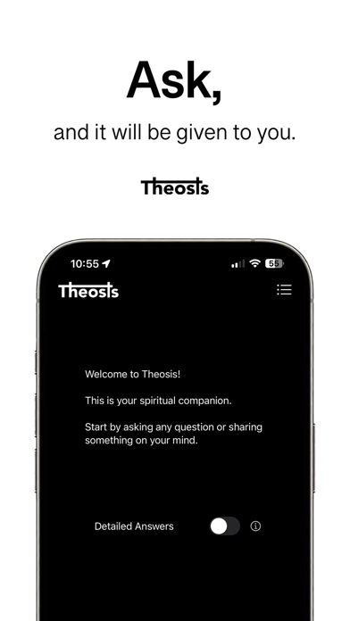 Theosis: AI Bible Study Chat Screenshot