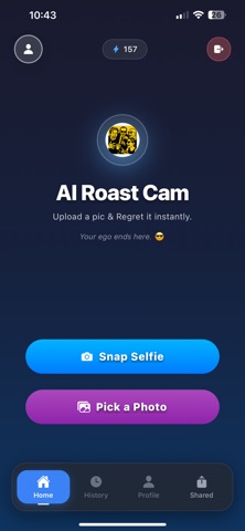 AI Roast Cam: Get Roasted iPhone screenshot