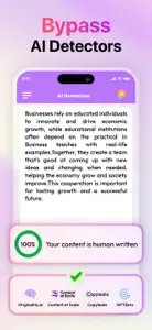 Undetectable AI Text Humanizer screenshot #3 for iPhone