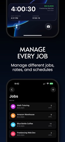 Hours Tracker - Shiftly iPhone screenshot