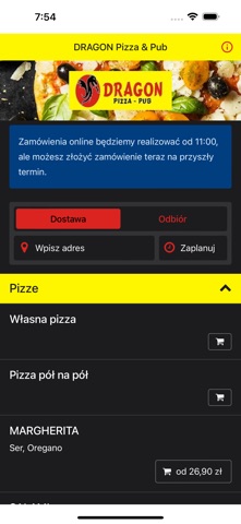 DRAGON Pizza & Pub screenshot