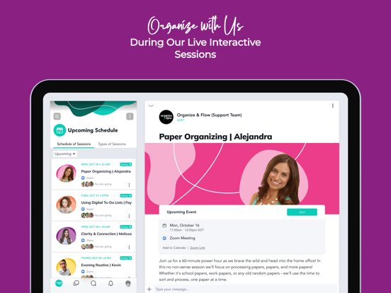 Organize & Flow iPad screenshot 2 - Lifestyle app