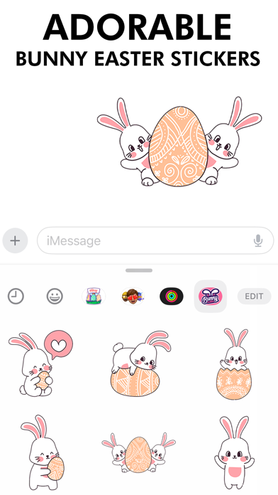 Screenshot #2 pour Adorable Bunny Easter Stickers