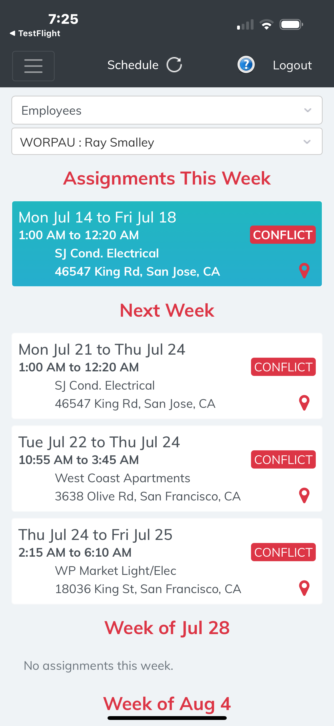 JobSiteForecast screenshot 2