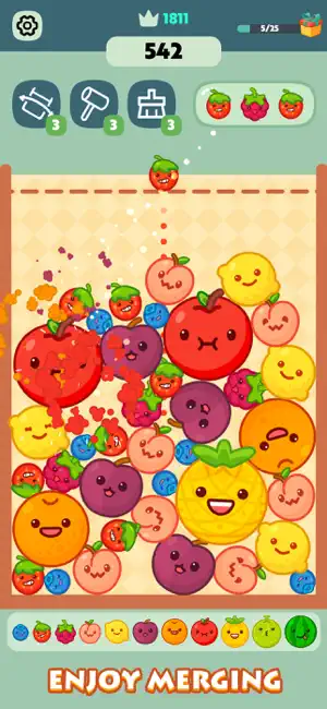 Merge Fruit: Juicy Puzzle Game screenshot 1