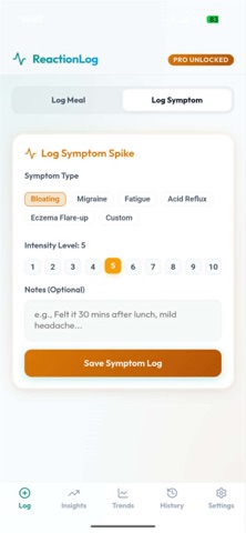 ReactionLog: Symptom Tracker Screenshot 7 of 9