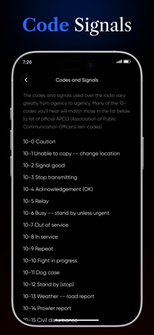 Police Walkie Radio Scanner iPhone screenshot