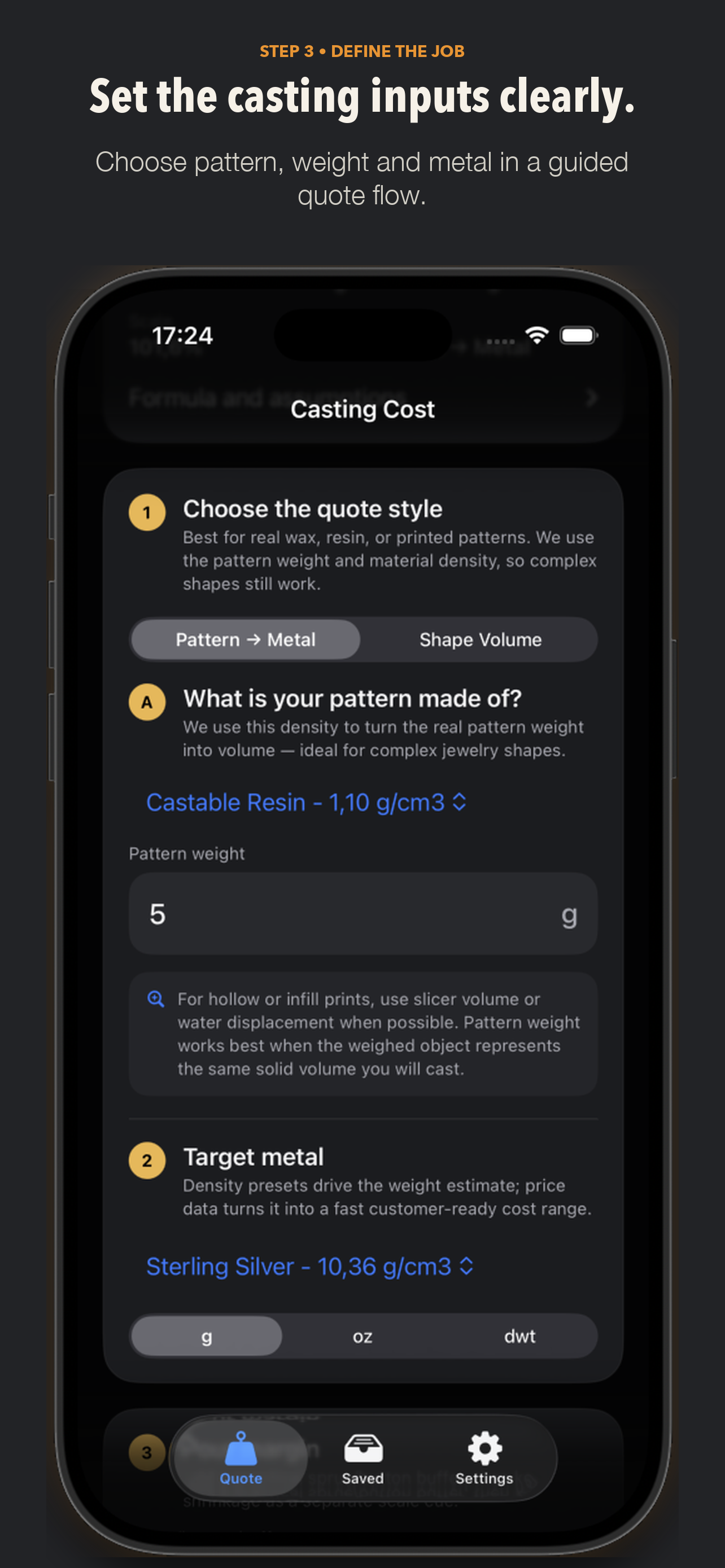 Metal Casting Cost Calc screenshot 3