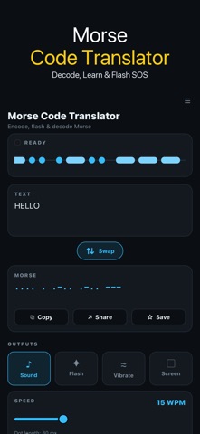 Morse Code Translator + Screenshot 3 of 3