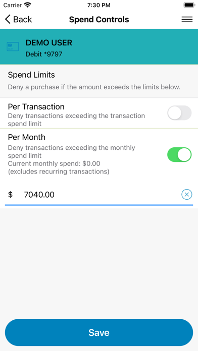 Emery CardNav Screenshot