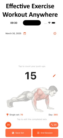 Push Up Home Workout Logger Screenshot 2 of 10
