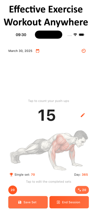 Push Up Home Workout Logger Screenshot 2 of 10