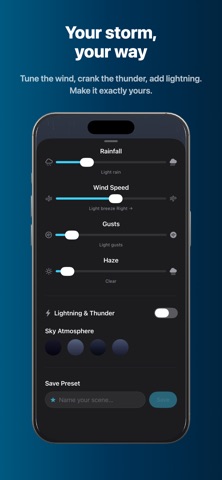 Downpour: Rain & Sleep Sounds iPhone screenshot