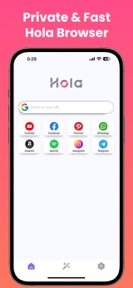 Hola Browser-Private&Fast web screenshot