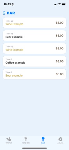 WaiterMate for Restaurants screenshot