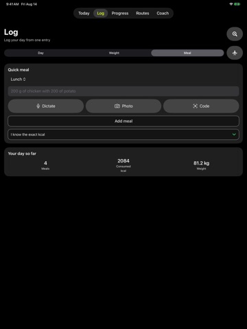FitControl: Macros & Calories iPad screenshot
