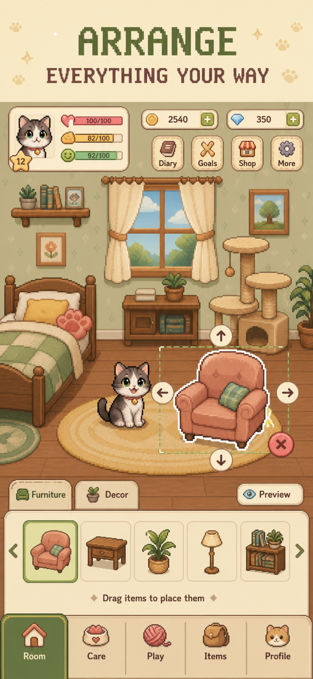 Cozy Cat Room: Kitten Care screenshot 8