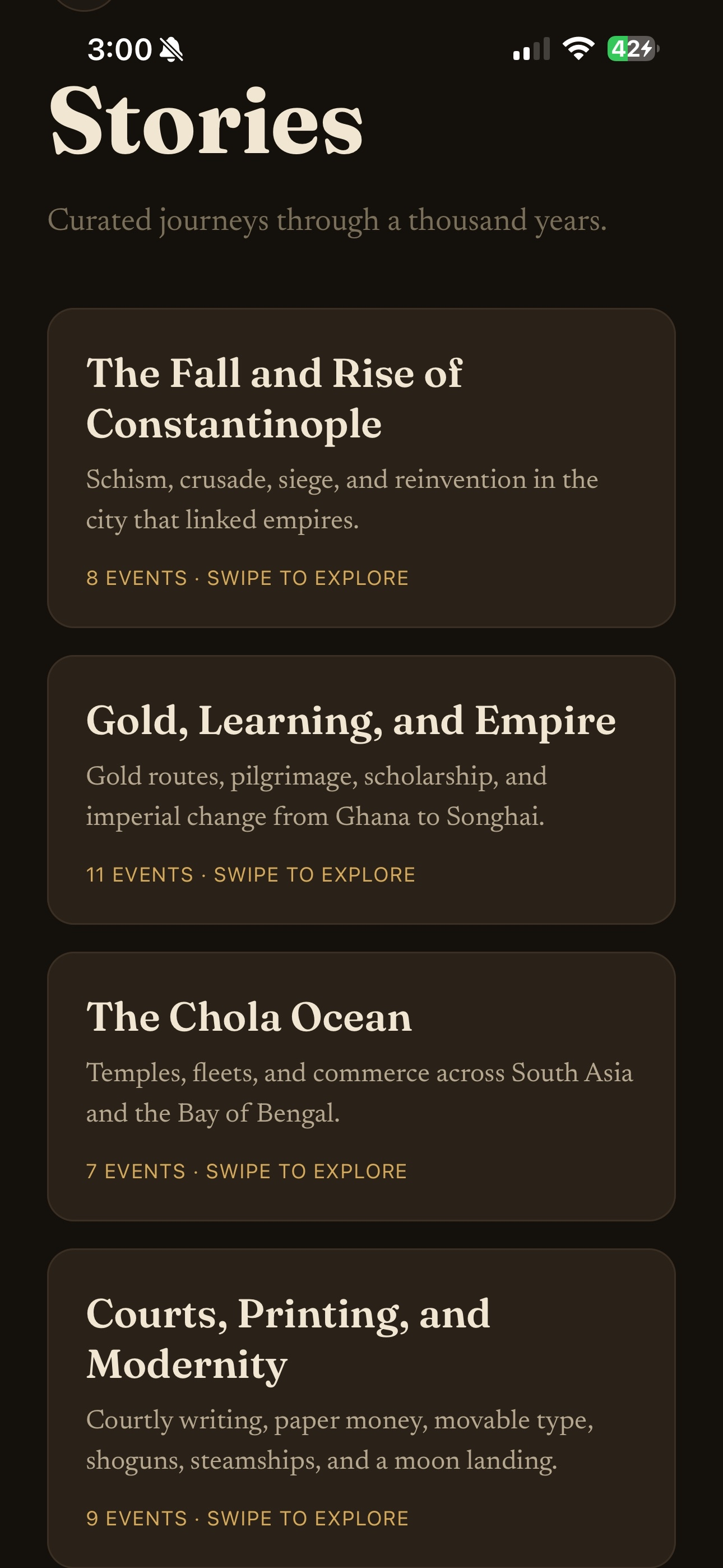 History Timeline - Saeculum