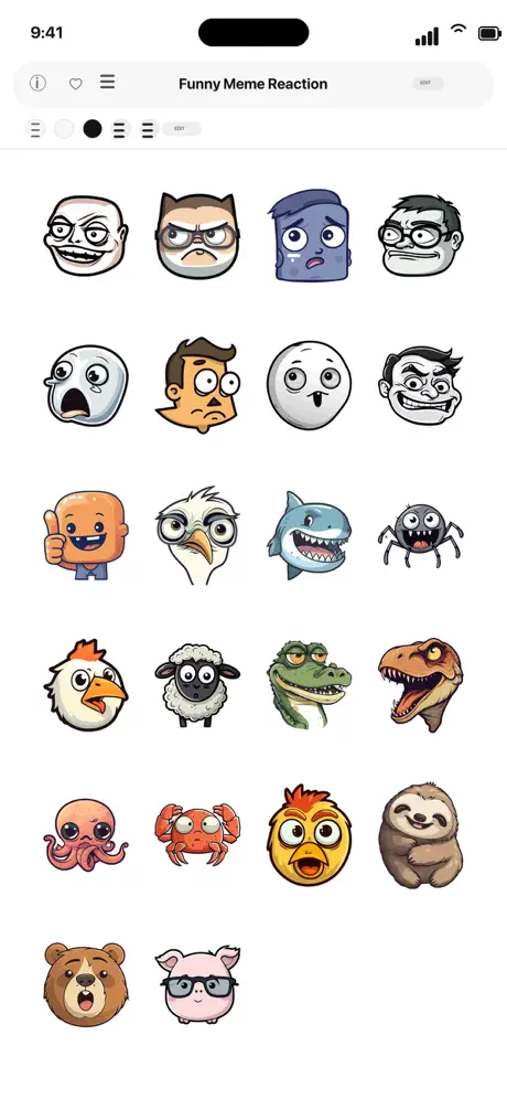 Funny Meme Reaction Stickers‑App screenshot 4