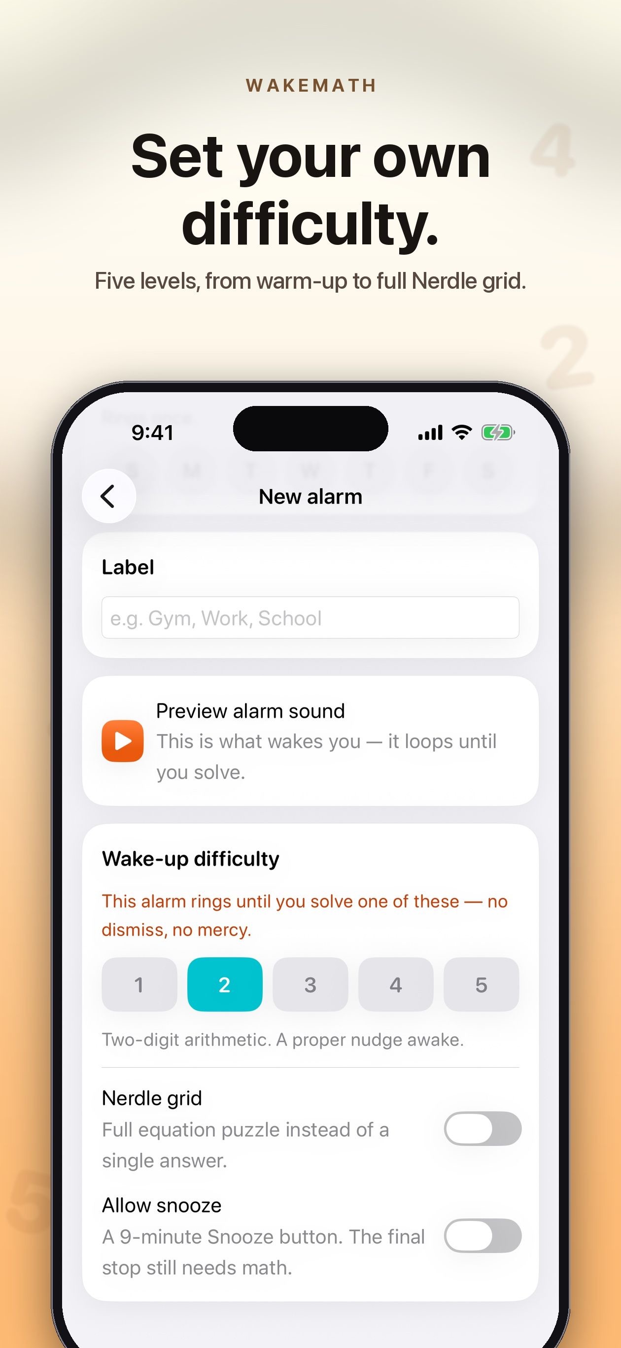 Screenshot 4 of Wake Math — Math Alarm