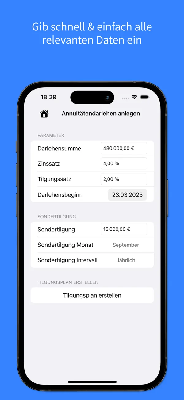 Screenshot #2 pour Tilgungsrechner • PRO