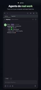 UFO — AI Agent Team Chat screenshot