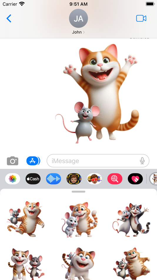 #6. Cat and Mouse Stickers (iOS) Bởi: Paul Scott