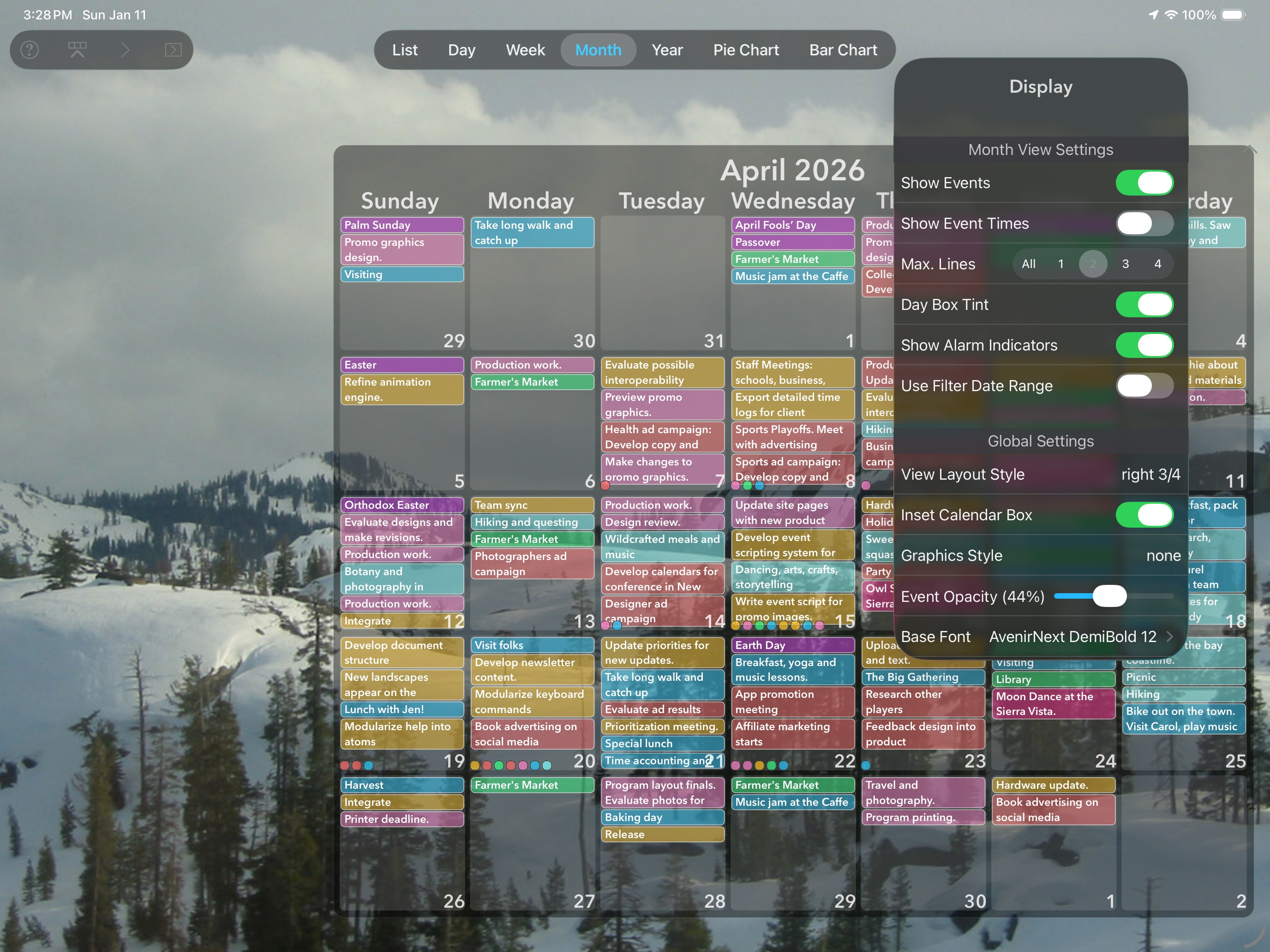 Perspectiva: Calendars, Charts screenshot 16