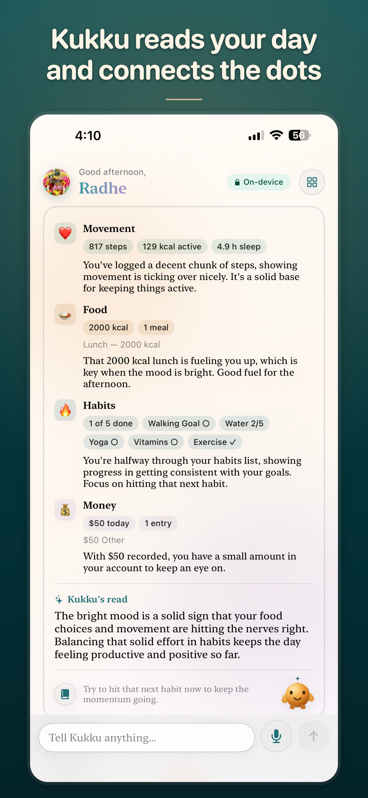 Kukku Personal AI screenshot 2